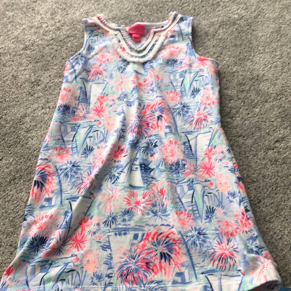 Lilly pulitzer firework dress 8-10 large